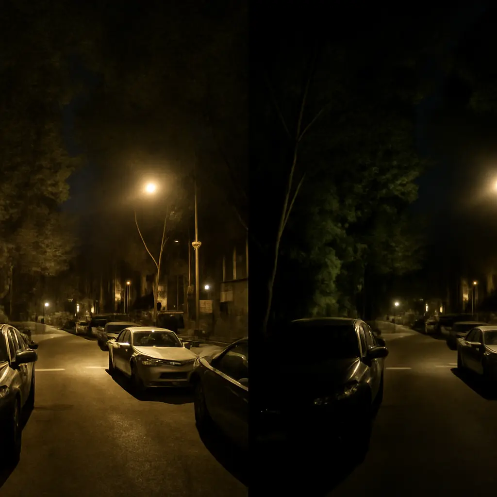 Side-by-side example of low-light image from full-frame vs APS-C sensor